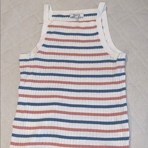 Madewell Striped Ribbed Knit Tank Top Size Small